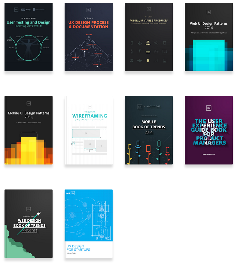 Les différentes couvertures des livres